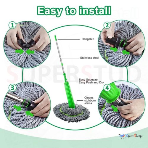 360° Self-Wringing Rotating Mop