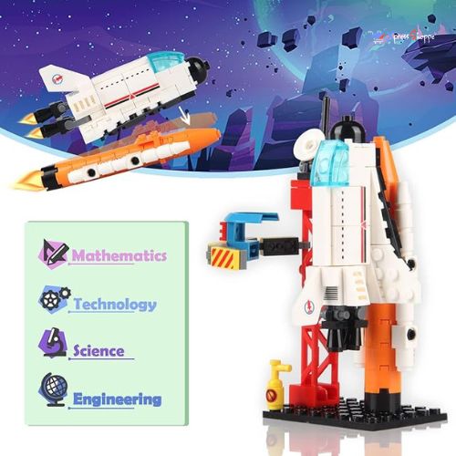 DIY Space Shuttle LEGO Kit for Kids (107‑Piece)