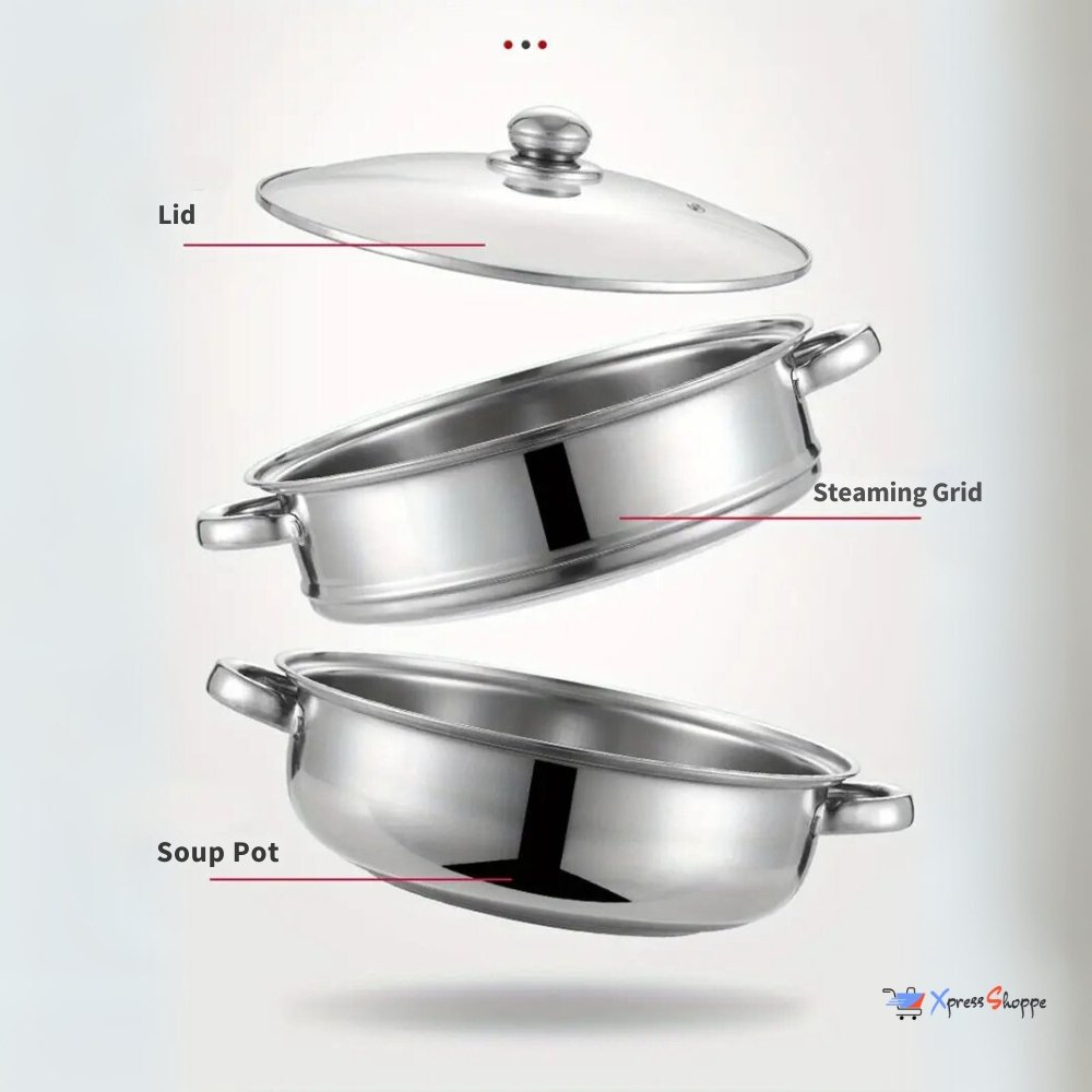 Double-Layer Stainless Steel Steamer Set
