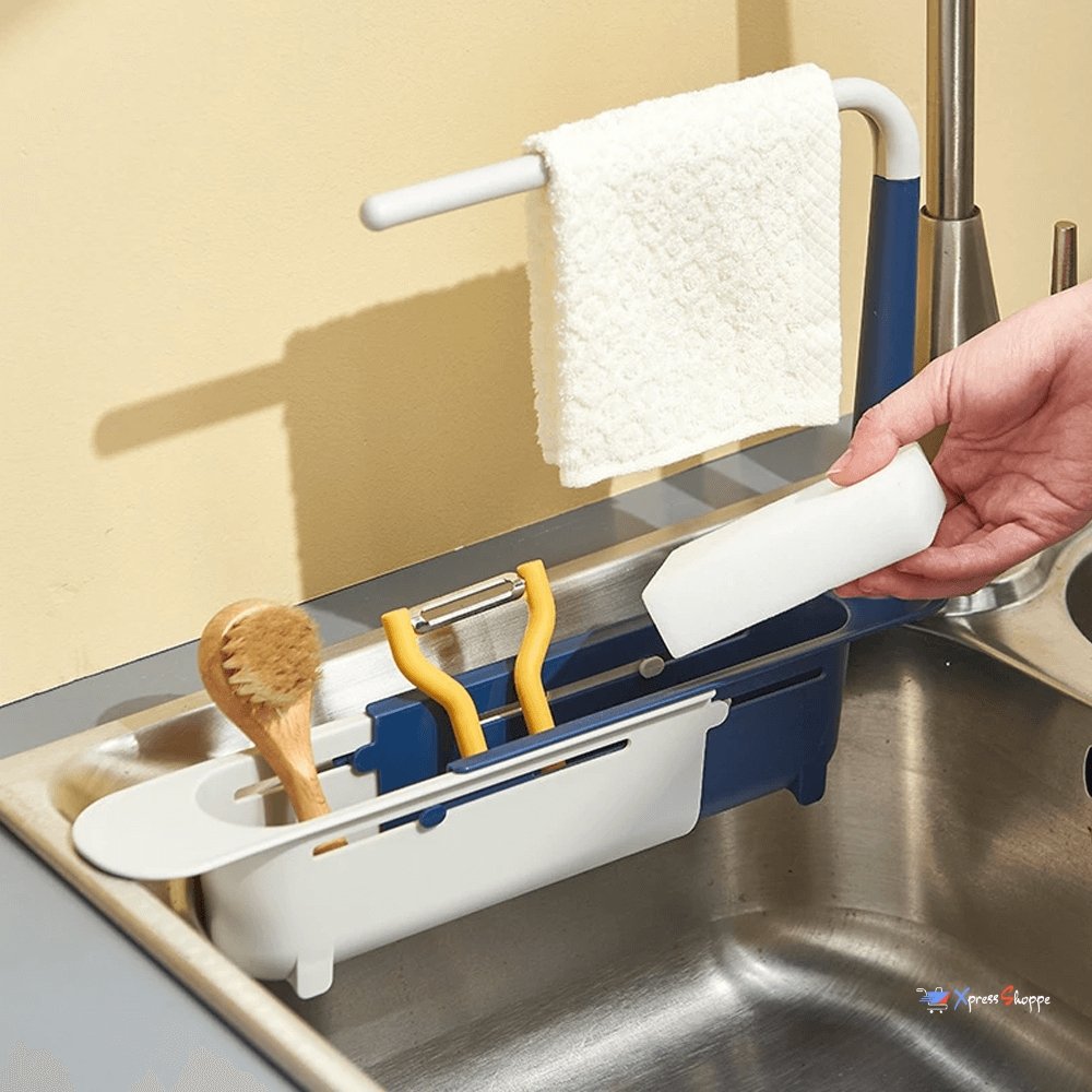 2-in-1 Telescopic Sink Storage & Rack Holder