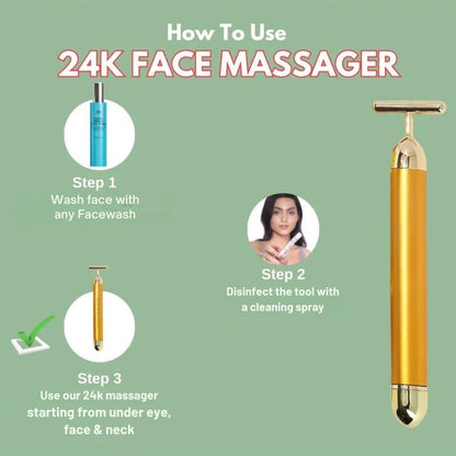 24K Gold Electric Face Massager