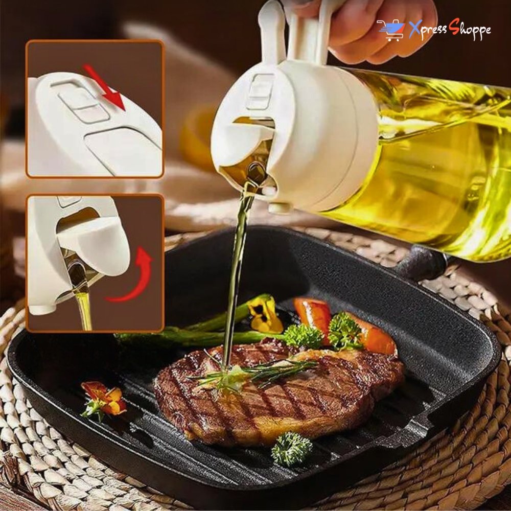 EcoPour™ - 2-in-1 Anti-Leakage Oil Dispenser For Home Cooks & Chefs