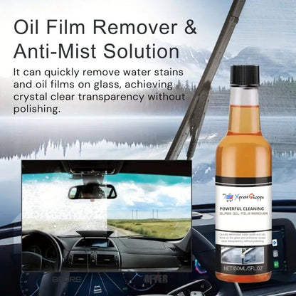 Car Glass Deep Cleaning, Oil Film Remover & Anti-Fog Solution (BUY 1 GET 1 FREE)