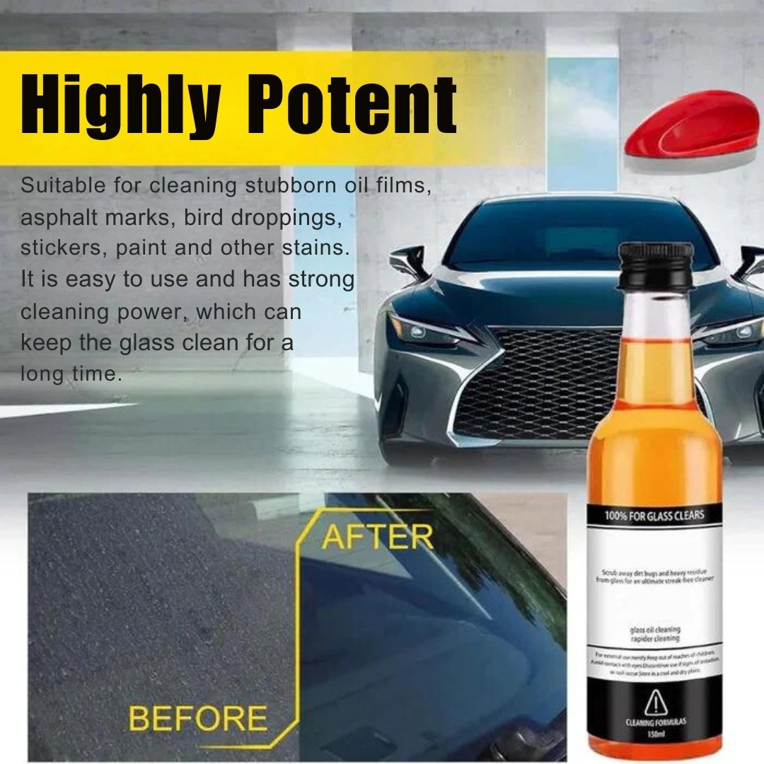 Car Glass Deep Cleaning, Oil Film Remover & Anti-Fog Solution (BUY 1 GET 1 FREE)