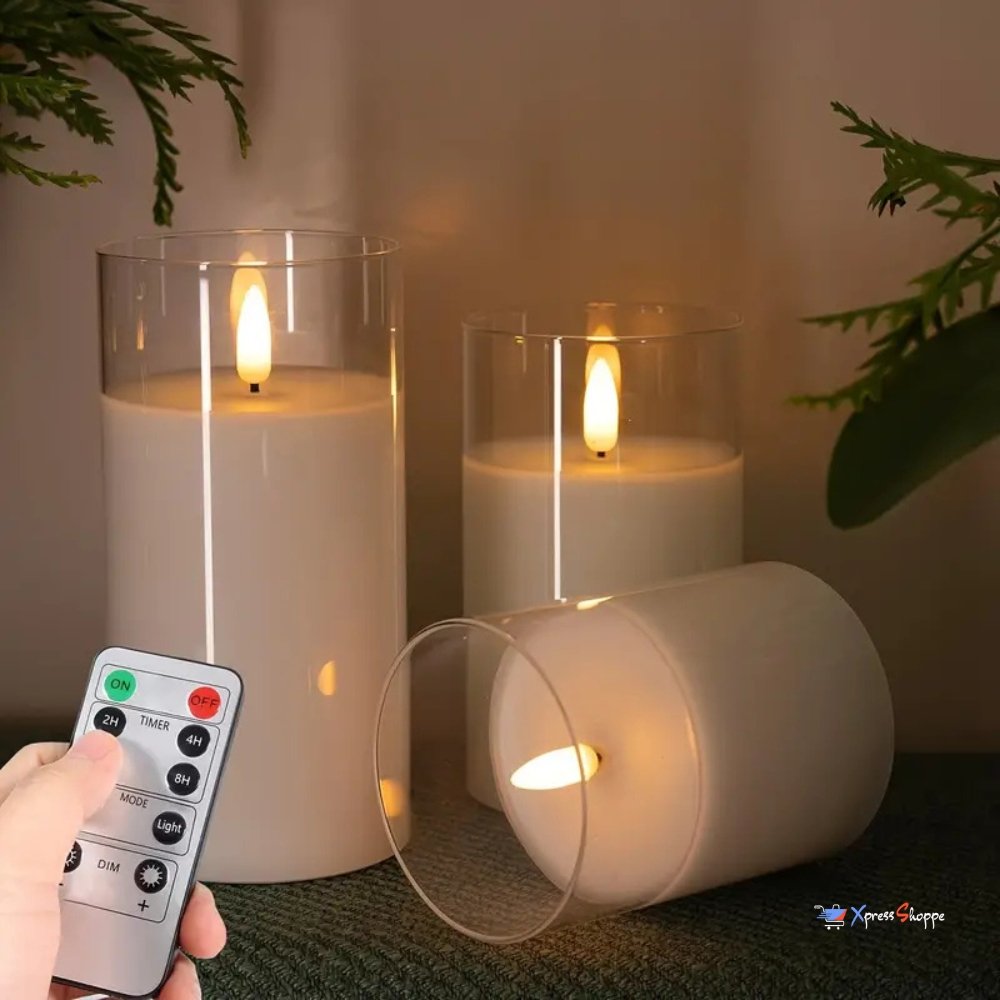 Flameless LED Flickering Candles With Remote Control