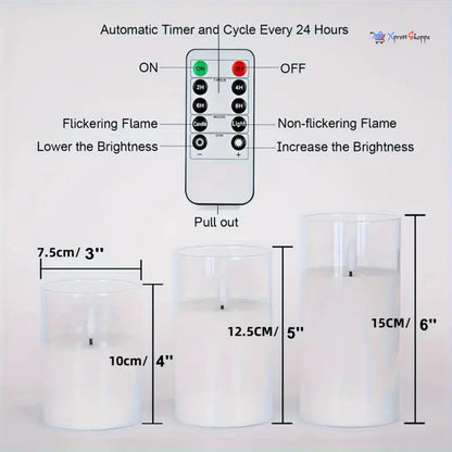 Flameless LED Flickering Candles With Remote Control