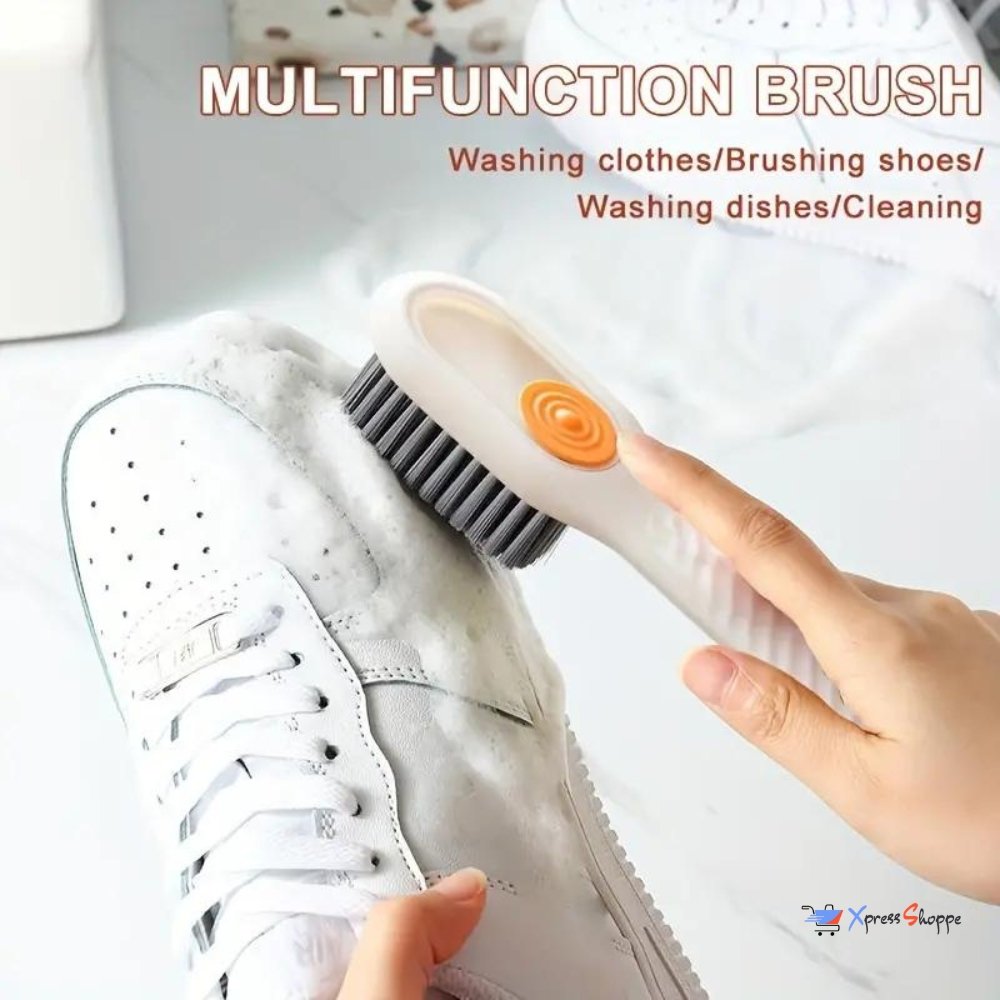 Shoe Cleaning Brush With Liquid Soap Dispenser