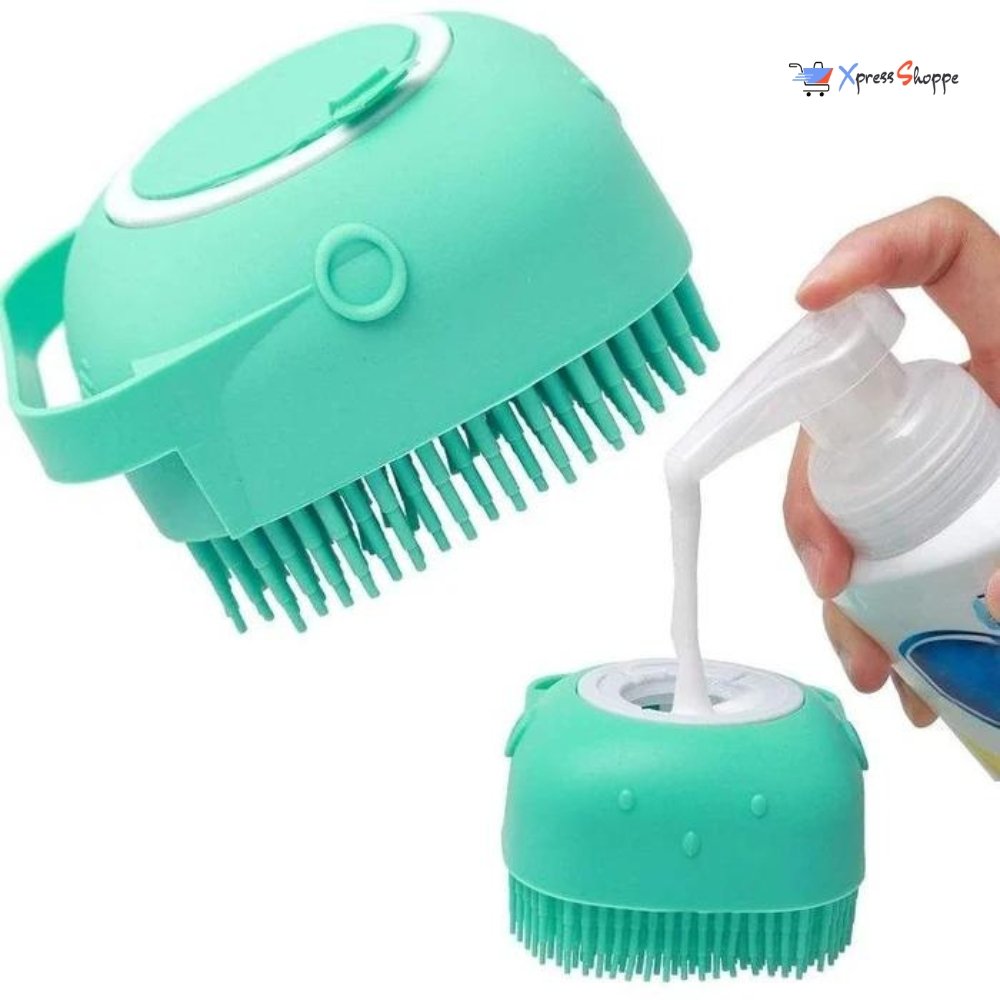 Silicone Pet Brush For Bathing, Grooming, Deep Cleaning & Shedding Removal