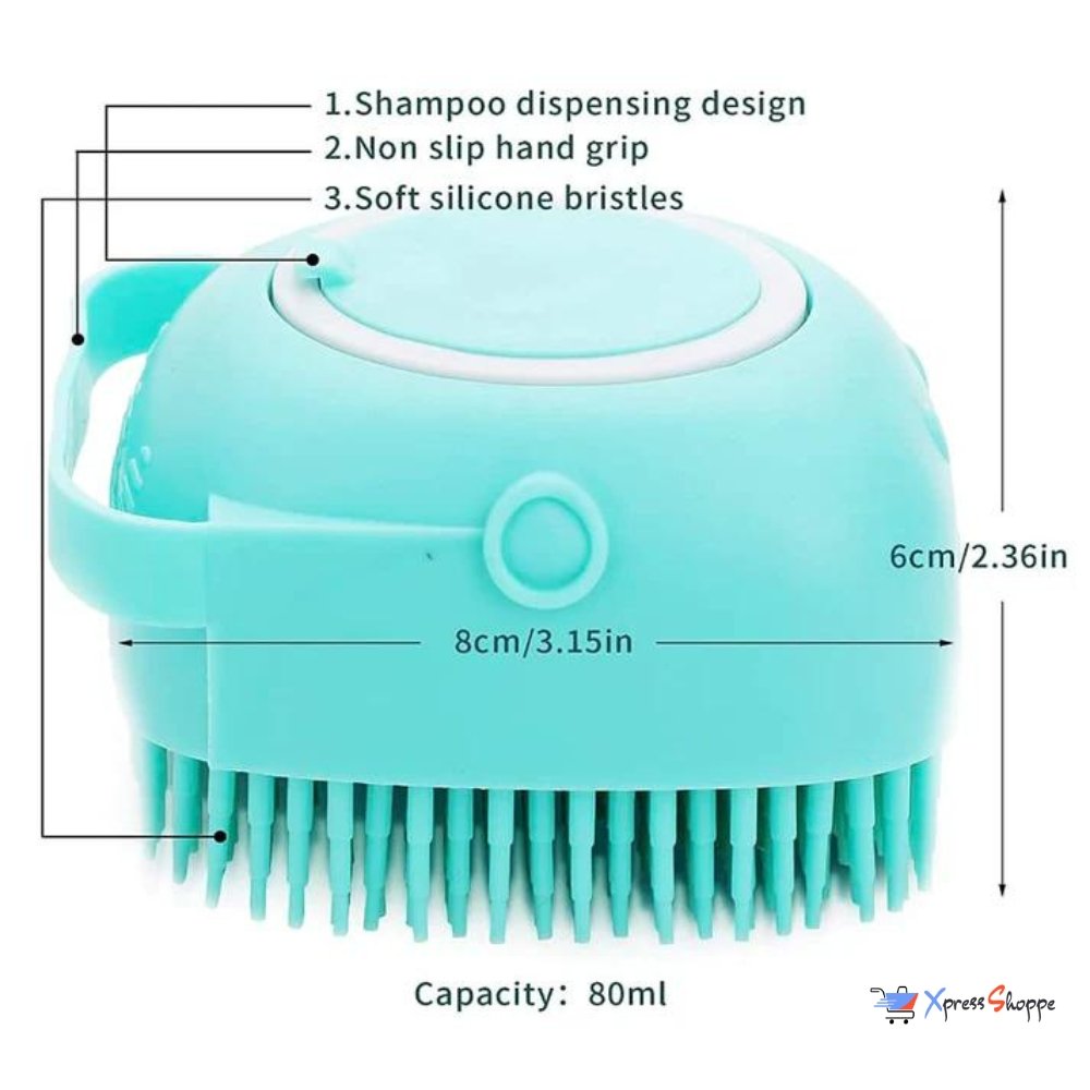 Silicone Pet Brush For Bathing, Grooming, Deep Cleaning & Shedding Removal