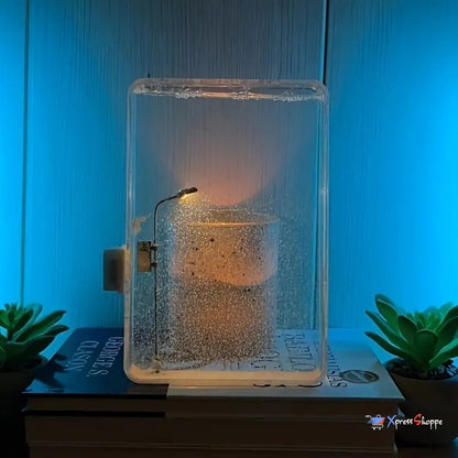 Snowy Night Lamp With Winter Theme