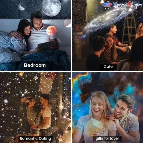 CosmoGlow™ - 360° Galaxy Projector Light With 12 Rotating HD Patterns - Xpress Shoppe