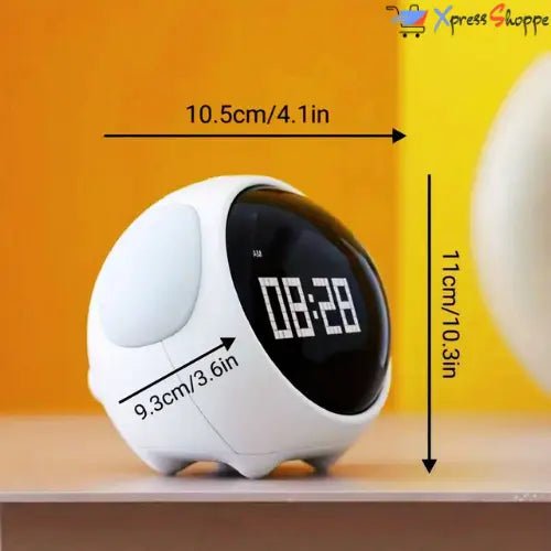 EmotiClock™ - Digital Expression Alarm Clock With Voice Control & Night Light - Xpress Shoppe