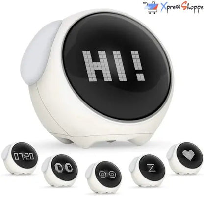 EmotiClock™ - Digital Expression Alarm Clock With Voice Control & Night Light - Xpress Shoppe